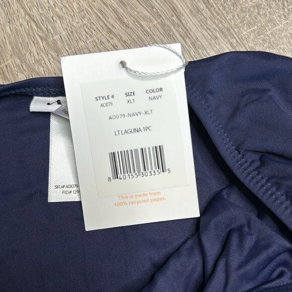 NWT ANDIE SWIM Women's Navy The Laguna One Piece Open Back Swimsuit - Picture 6 of 9